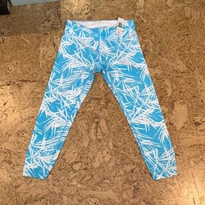 Calvin Klein Performance Women’s Blue/white Leafy Leggins